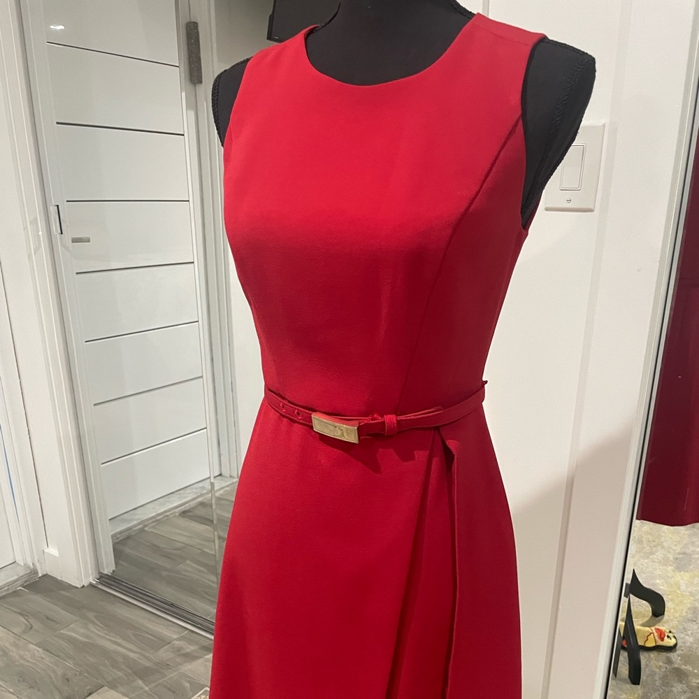 White House Black market elegant red dress.